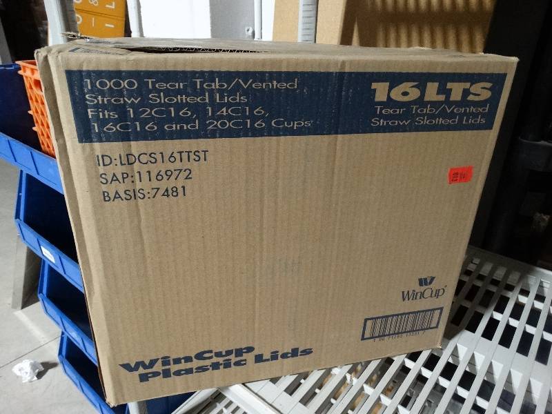 lot 281 image: Case of 1000 tear tab lids