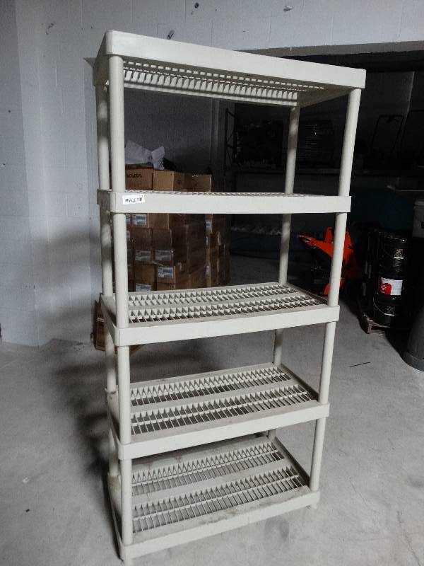 lot 298 image: Plastic shelving unit