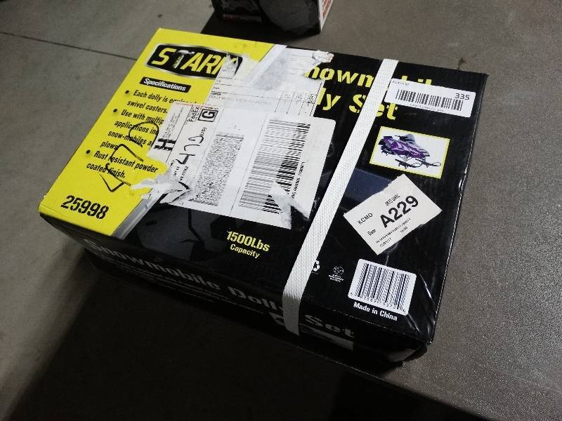 lot 335 image: Stark snowmobile dolly set in box