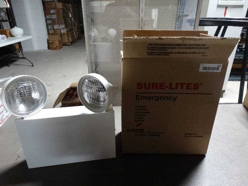 lot 337 image: Sure-Lites emergency light kit- New in box