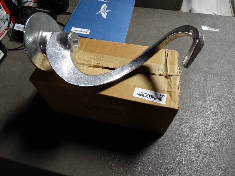 lot 345 image: Hobart 20 qt dough hook- New in box