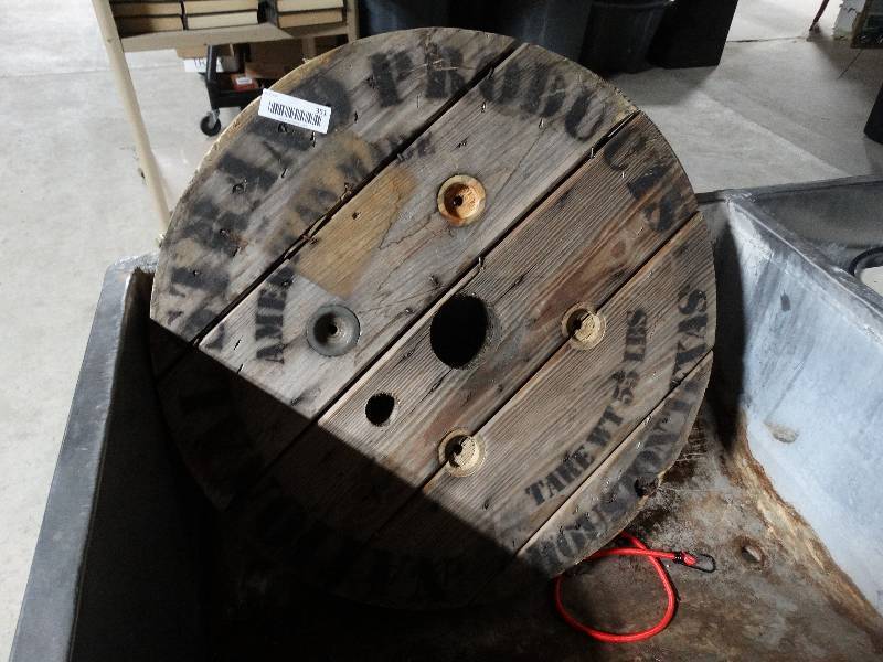 lot 351 image: Wood spool top