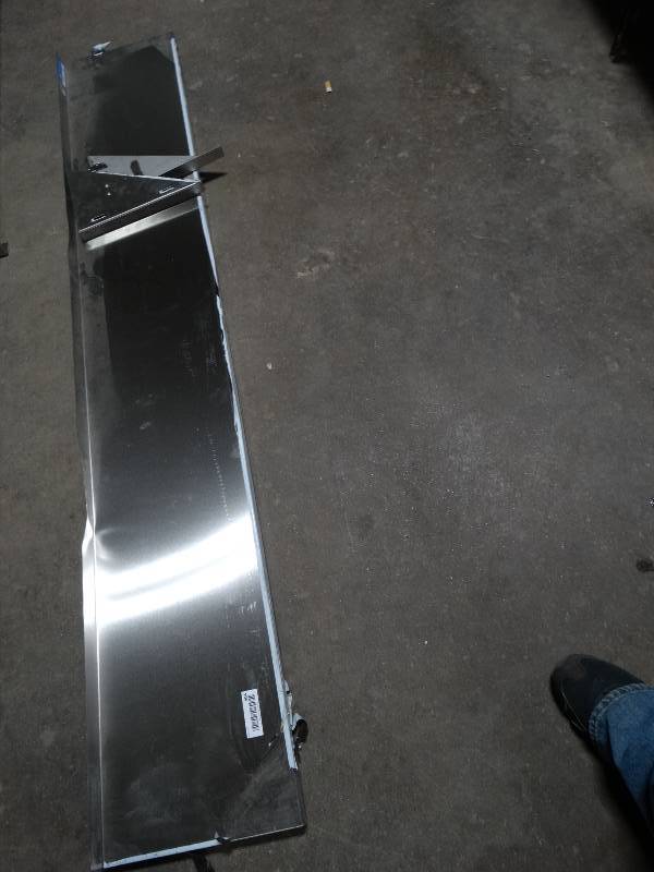 lot 404 image: New stainless steel wall mount shelf w brackets
