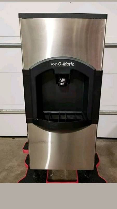 lot 349 image: Ice-O-Matic stainless steel hotel style ice dispenser