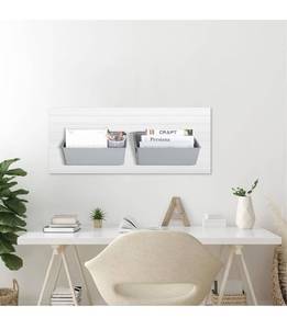 lot 32377 image: Unittype 6 Pcs Large Slat Wall Bins PVC Slatwall Containers Plastic Stackable Storage Bins