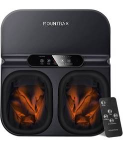lot 32395 image: MOUNTRAX Foot Massager Machine with Heat, Gifts for Women Men, Shiatsu Foot Massager with Remote Control, Deep Kneading and Soothing Heat, Fits Feet Up to Men Size 12 (Black)