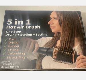 lot 32405 image: Hot Air Hair Dryer Brush - 5-in-1 Round Blow Drying Brush Set
