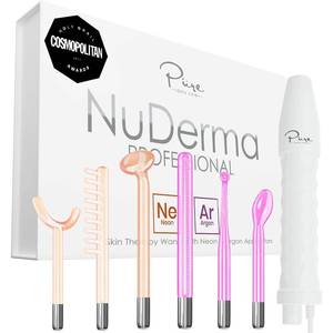 lot 1876 image: NuDerma Professional Skin Therapy Wand   Portable Skin Therapy Machine with 6 Neon & Argon Wands � Boost Your Skin � Clear Firm & Tighten