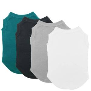 lot 28897 image: Dog Shirts Clothes, Chol&Vivi Dog Clothes T Shirt Vest Soft And Thin, 4pcs Blank Shirts Plain Clothes For Extra Small Medium Large Extra Large Size Dog Puppy, Shirts For Dog, Extra Large Size, Group 2