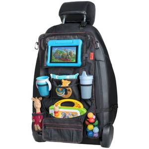 lot 28904 image: Lusso Gear Heavy Duty Back Seat Car Organizer Extra Large for Powerful Protection, Sag Proof & Reinforced Corners, Protects iPad & Backseat, 12 Versatile Car Seat Organizer Storage Compartments, (Red)