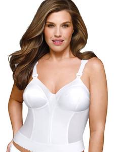 lot 28912 image: Exquisite Form womens Back Close Longline Bra, White, 44B US