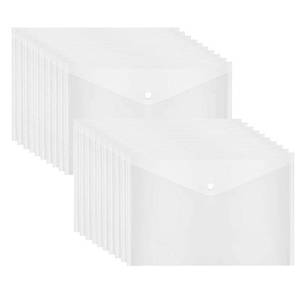 lot 28913 image: Poly Envelope, Clear Plastic Envelope Folder with Button Closure, 20PCS Document Envelopes,US Letter  A4 Size   Gtlzlz