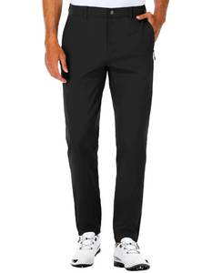 lot 28944 image: SPECIALMAGIC Golf Pants Men Stretch Slim Fit 5 Pockets Slim Fit Lightweight Dress Casual Tapered Zipper Black,40W30L
