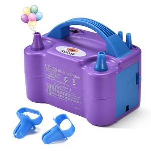 lot 28980 image: NuLink Balloon Pump Electric Portable Dual Nozzle Air Pump for Balloons Blower Pump Inflator for Decoration, Birthday Party 110V120V, 600W, Purple