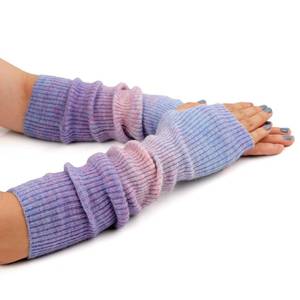 lot 28993 image: F Flammi Cashmere Blended Arm Warmer Winter Fingerless Gloves Knit Mitten Gloves Wrist Warmer with Thumb Hole for Women
