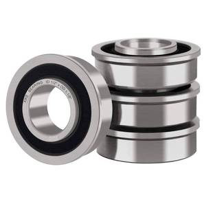 lot 29004 image: XiKe 4 Pack Flanged Ball Bearings 12 x 1 18 x 12 inch. Be Applicable Lawn Mower, Wheelbarrows, Carts & Hand Trucks Wheel Hub.