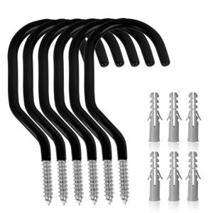 lot 29016 image: SWANLAKE 6 Pack Heavy Duty Bike Hook, 6 inches, Capacity 100 LBS, Bike Hooks for Garage Wall and Bike Hooks for Garage Ceiling