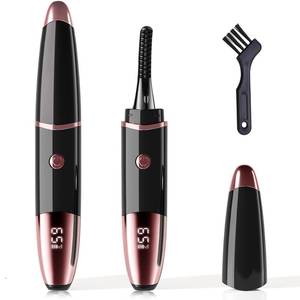 lot 29019 image: MAM Heated Eyelash Curlers   Fast Heat up Within 10s   24 Hours Long Lasting   Rechargeable Electric Eyelash Curler with Type C, with 4 Heating Modes Anti Burn Mini Lash Curler with LED Display Black