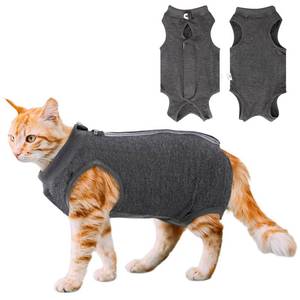 lot 29043 image: Cat Recovery Suit for Abdominal Wounds or Skin Diseases, Cat Onesie for Cats After Surgery Female Kitten Recovery Suit, Breathable E Collar Alternative for Cats After Spay Anti Licking Wounds