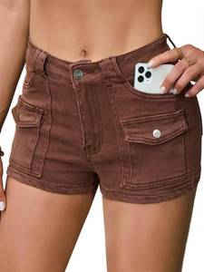 lot 29651 image: Aotasely Cargo Shorts for Women Sexy Classic Denim Shorts Mid Waist XL