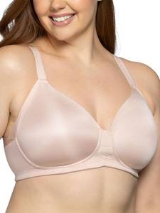 lot 29655 image: Vanity Fair Womens Full Figure Wireless Bra, Extended Side & Back Smoothing, Lightly Lined Cups up to DDD, Quartz, 38D