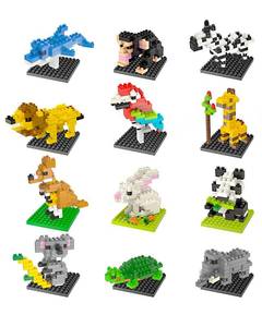 lot 29688 image: FUN LITTLE TOYS Party Favor for Kids, Mini Animals Building Blocks Sets Goodie Bags Stuffers for Kid, Small Toy Prizes, 12Pack Christmas Stocking Stuffers Birthday Party Favor Gifts Toys