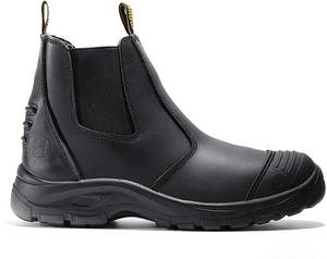 lot 29690 image: DIIG Work Boots for Men, Steel Toe Waterproof Working Boots, Slip Resistant Anti Static Slip on Safety Working Shoes 8 9 10 11 12 13 (BK 822D, 9.5)
