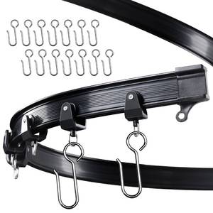 lot 29697 image: UrbanRed Flexible Bendable Ceiling Curtain Track, 9.8FT (3m), Ceiling Mount for Curtain Rail with Track Curtain System, Room Divider, Ceiling Curtain Rod, RV Ceiling Track for Curtains, Black