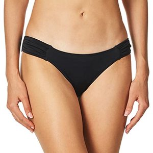 lot 29706 image: Smart & Sexy womens Secret Side Ruched Bikini Swimsuit Bottoms, Black Hue, Medium US
