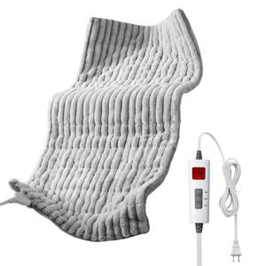 lot 29718 image: Large Weighted Heating Pad, 33x17 Electric Heating Pads for Back Pain Relief with 6 Heat Settings, Heated Pad for Shoulders and Cramps Relief, LCD Display Controller