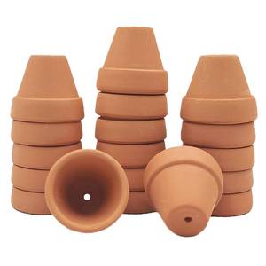 lot 29742 image: Yishang Mini Terracotta Pots with Drainage Holes   1.2 inches Succulent Cactus Nursery Planter,Tiny Clay Nursery Pots for IndoorOutdoor Mini Plant, DIY Crafts, Wedding Favors(18 Pack)