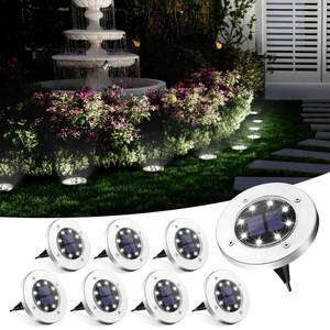 lot 29746 image: SOLPEX Solar Ground Lights, 8 Pack Solar Lights Outdoor Waterproof, 8 LED Solar Powered Landscape Lighting for Garden Yard Patio Pathway Driveway Walkway (Cool White)