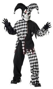 lot 29752 image: California Costumes Kids Dark Jester Costume X Large (12 14)