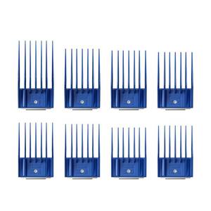 lot 29757 image: Andis 13105 8 Piece Universal Attachment Snap On Comb Set Sizes 58, 1116, 34, 1316, 78, 1516, 1, 1 14, Blue
