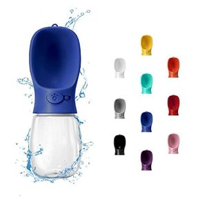 lot 29765 image: WePet Portable Dog Water Bottle, 12 OZ, Leak Proof Puppy Water Dispenser with Drinking Feeder for Pets Outdoor Walking, Hiking, Travel, Food Grade Plastic