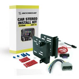 lot 29768 image: Scosche ICCR6BN Complete Double DIN Stereo Installation Kit for Select Non Amplified 2007 20 Chrysler, Dodge, Jeep, Mitsubishi, RAM and VW Vehicles   See Fit Guide in Images to Verify Your Vehicle