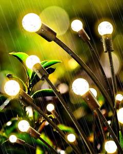 lot 29769 image: Skytoo Solar Garden Lights, 4Pack 32LED Solar Garden Lights, Solar Swaying Light with 8 Ultra Bright LEDs, Solar Outdoor Lights Waterproof, Firefly Lights for Garden Christmas Decoration