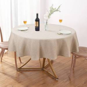 lot 29800 image: AUSSPVOCT Textured Linen 60 Inch Round Tablecloth Up to 40 Tables, Waterproof Spill Proof Wipeable Fall Table Cloth Wrinkle Free Circle Dining Table Cover for Birthday Farmhouse Coffee Kitchen Decor