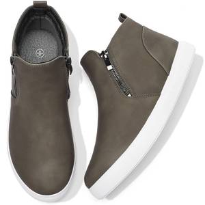 lot 29963 image: Adokoo Womens High Top Sneakers Fashion PU Leather Sneaker Ankle Booties(US7, Grey)
