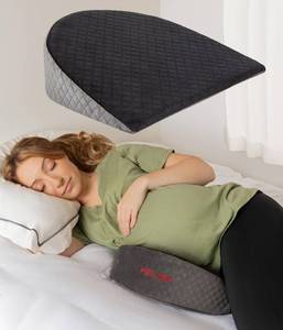 lot 30003 image: Klbs Wedge Pregnancy Pillow  Memory Foam Pregnancy Pillow for Sleeping, Back, Knees and Legs  Maternity Wedge Pillow for Belly Support
