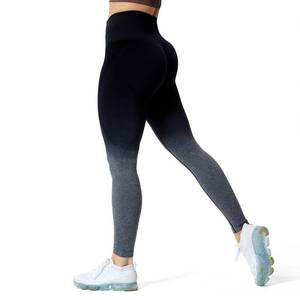 lot 30006 image: Aoxjox Workout Seamless Leggings for Women Smile Contour High Waisted Gym Yoga Pants Tights (BlackWhite Marl, Medium)