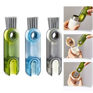 lot 30014 image: 3 Pack 3 in 1 Multifunctional Cleaning Brush, Water Bottle Cleaner Brush 3 in 1 Cleaning Brush for Water Bottles, Cup, Home Kitchen Cleaning Tools
