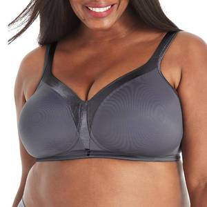 lot 30028 image: Playtex womens 18 Hour Silky Soft Smoothing Wireless Us4803, Available in Single and 2 pack Full Coverage Bra, Private Jet, 46DDD US