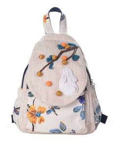 lot 30071 image: YIMOYICAI Backpack Purse for Women Girls Convertible Sling Bag Boho Hippie Embroidered Woven Canvas with Woven Cotton Perfect Small Sling Bag Fruitful