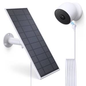 lot 30115 image: Solar Panel for Google Nest Camera, Compatible with Google Nest Cam Outdoor or Indoor, Battery   5W Solar Power with 13.1Ft Fast Charging Cable, IP66 Waterproof   Made for Google Nest