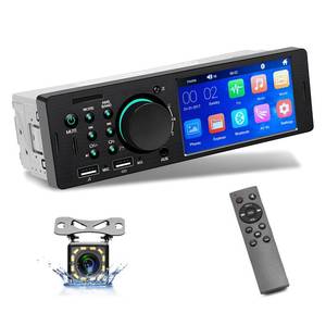 lot 30153 image: Podofo Single Din Car Stereo Radio with Bluetooth Backup Camera 4.1 Inch Touch Screen Car Audio Receiver MP5 Car Player Support FM Radio EQ Power Remote Control Failure Memory USB Playback Charging
