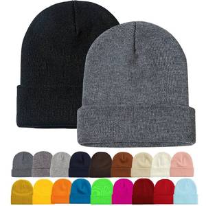 lot 30188 image: ZOORON 1&2 Pack Beanie for Men Women Slouchy Beanie Hats Winter Knit Caps Soft Ski Hat Unisex