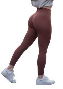 lot 30192 image: TomTiger Womens Yoga Pants High Waisted Workout Leggings for Butt Lifting Tummy Control Booty Tights (Brown, M)