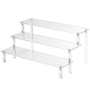 lot 30195 image: Acrylic Risers Display Stands, 3 Tier Perfume Organizer Display Shelf & Versatile Cupcake Stand Holder, Display Risers for Figures, Dessert Shelves for Party for Decoration and Organizer