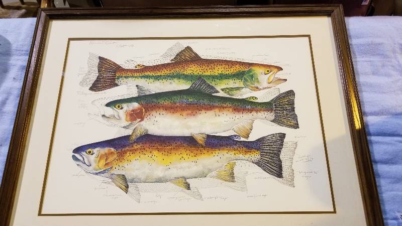 lot 3952 image: Rainbow  Rainbow Painting By Klatt 1993 31 x 35